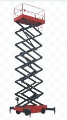MOBILE SCISSOR LIFT LOAD CAPACITY 500KG MAX.PLATFORM Ht:7MTR
