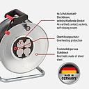 [SUPERCABLE/50] SUPER CABLE50 METER EXTENSION REEL [BS STANDARD BRITISH TYPE SOCKET] 3 X 1.5 WIRE (MADE IN GERMANY)